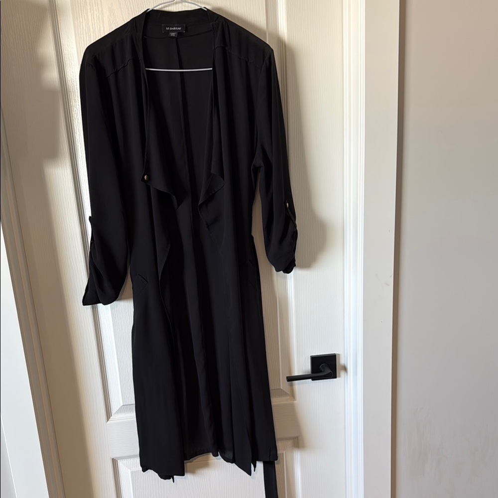 Black Long Sleeve Duster Cardigan